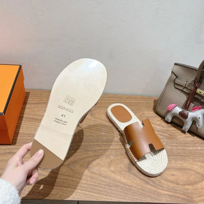 WaterResistant Hermes Slippers 26826