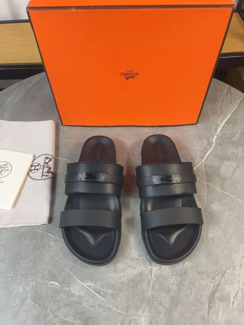 Refined Hermes Slippers 27773