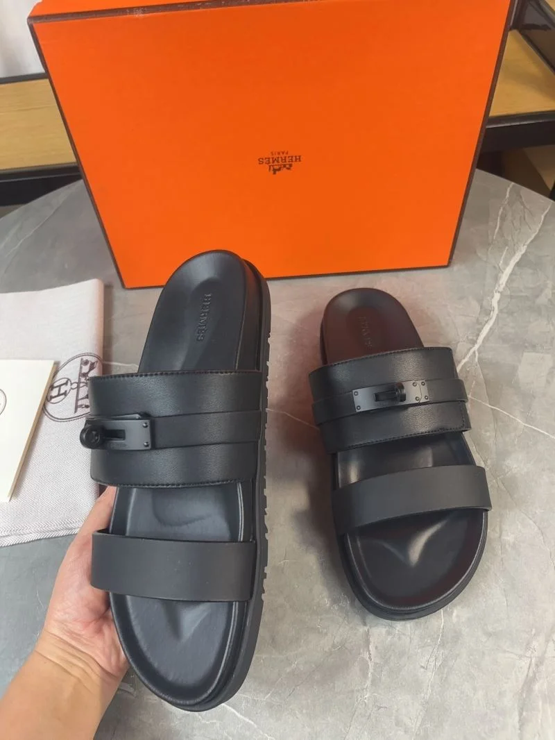 Refined Hermes Slippers 27773