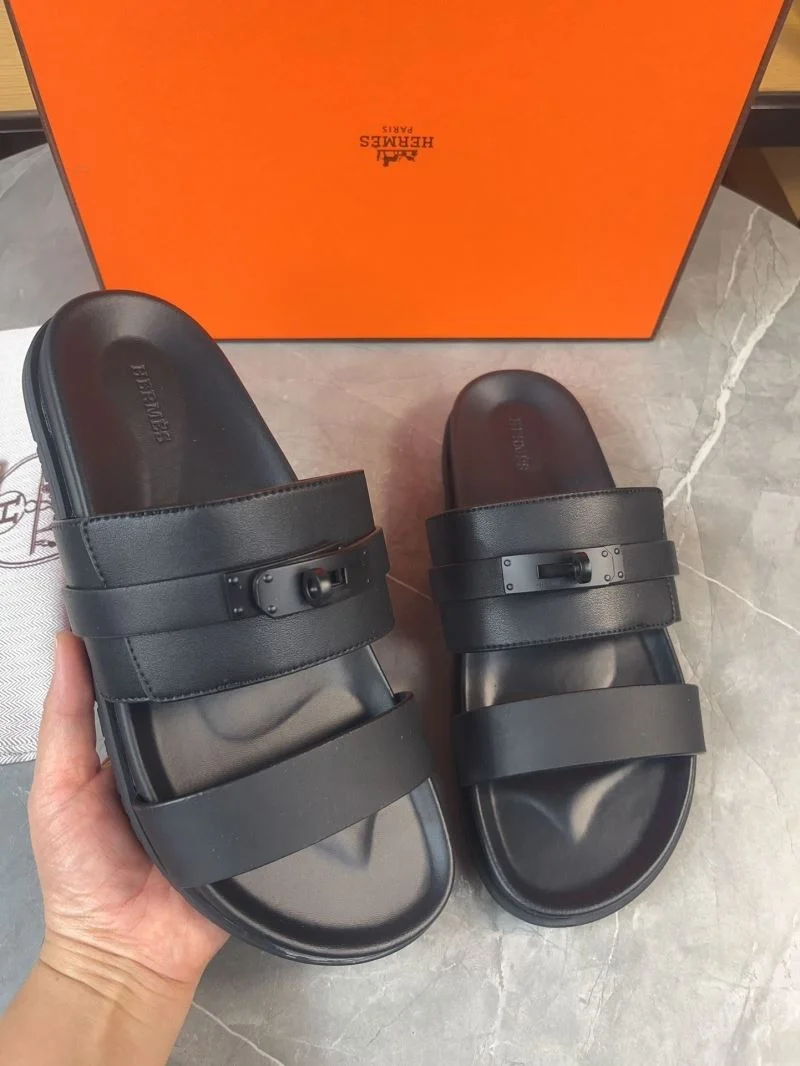 Refined Hermes Slippers 27773
