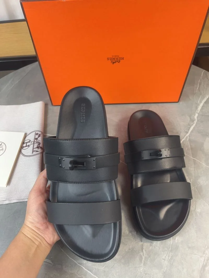 Refined Hermes Slippers 27773