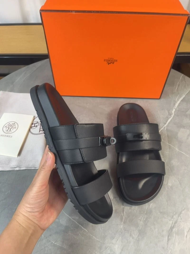 Refined Hermes Slippers 27773