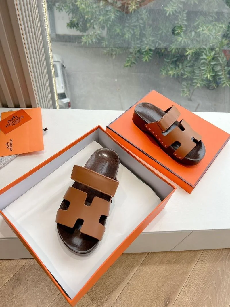 Packable Hermes Slippers 28449