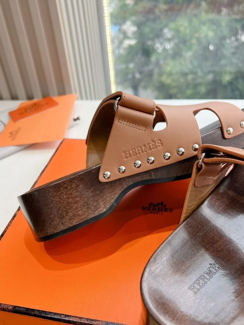 Packable Hermes Slippers 28449