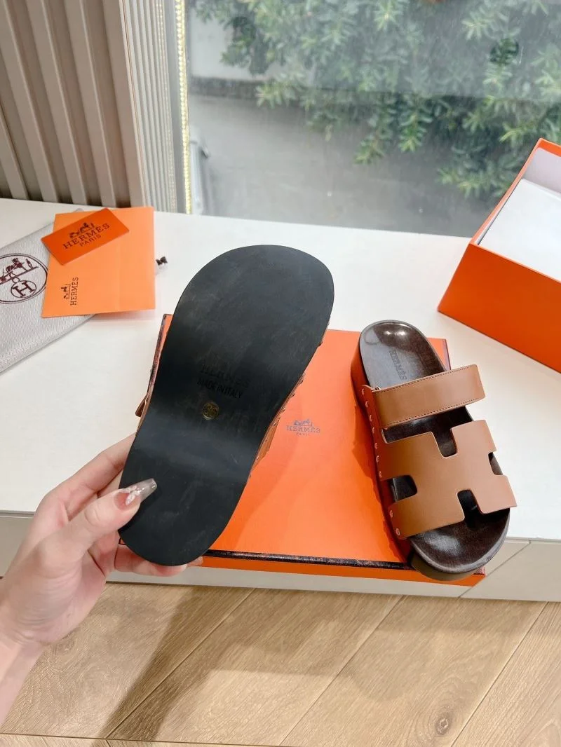 Packable Hermes Slippers 28449