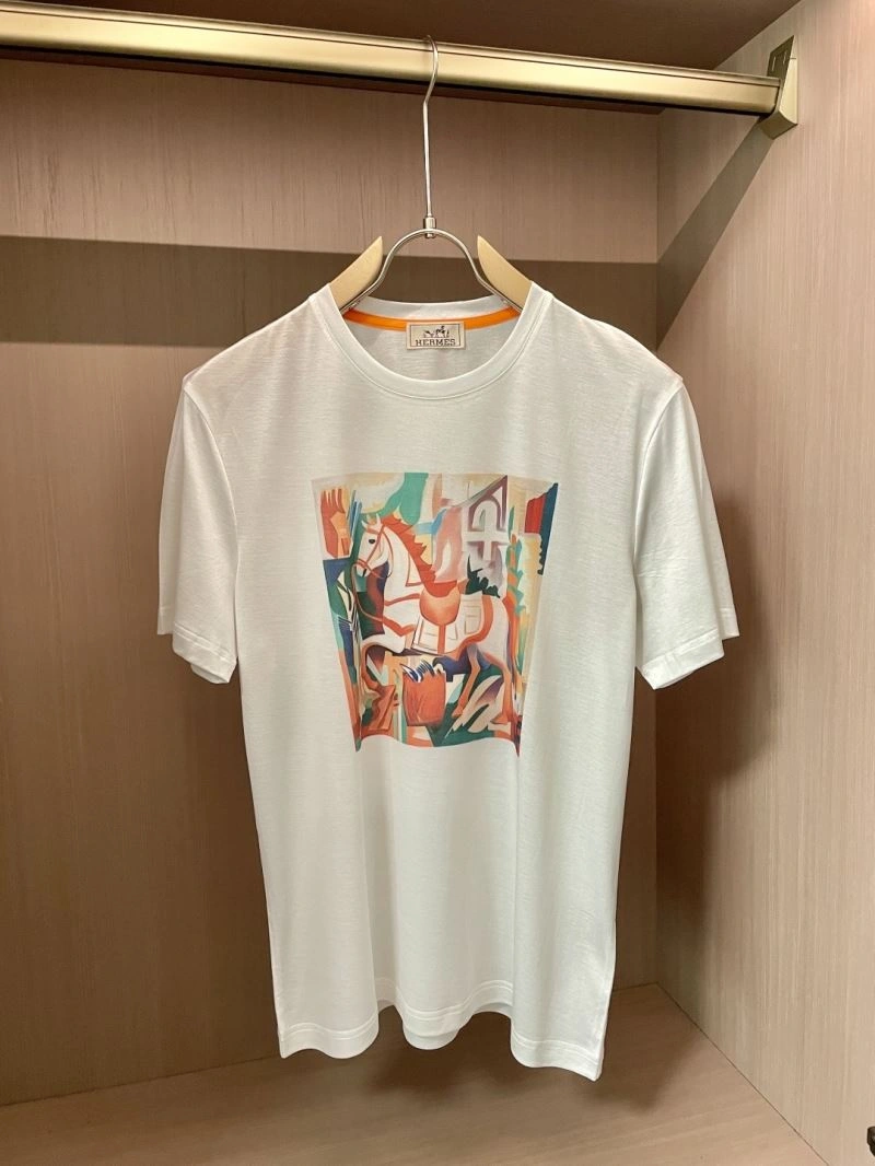 Hermes T-Shirts Stretchable 129773