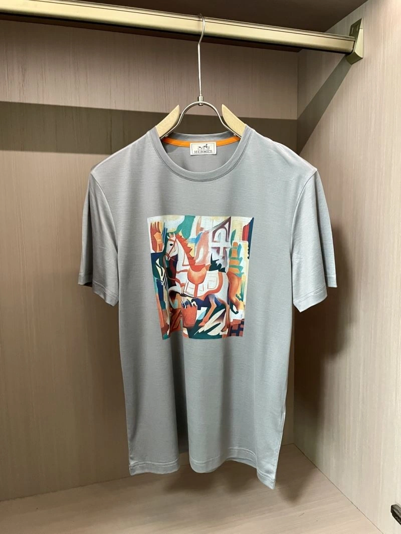 Hermes T-Shirts Stretchable 129773
