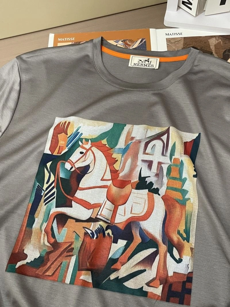 Hermes T-Shirts Stretchable 129773