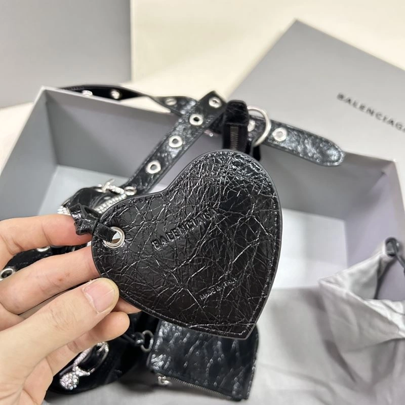Le Cagole Half-Moon Dumpling Bag - Diamond Buckle Black XS RelaxedFit 78818
