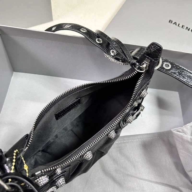 Le Cagole Half-Moon Dumpling Bag - Diamond Buckle Black XS RelaxedFit 78818