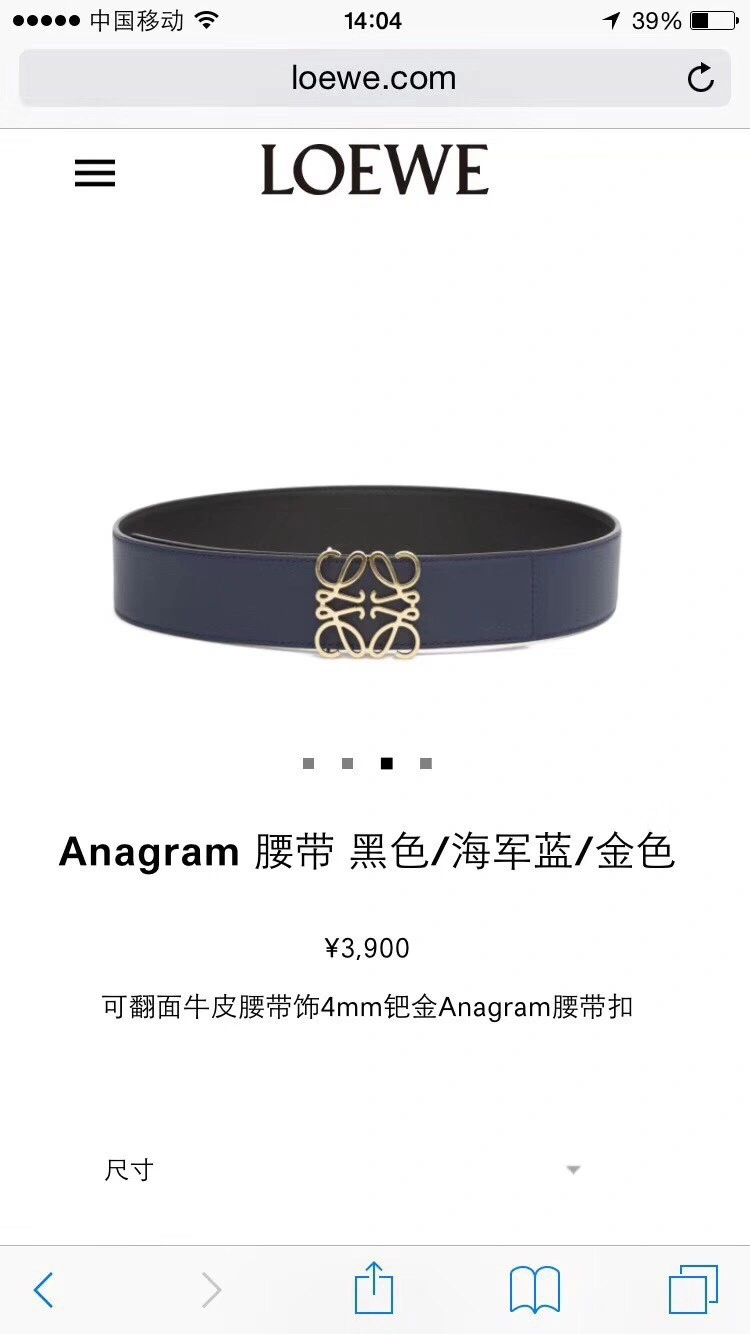WaterResistant Loewe Belts 296896