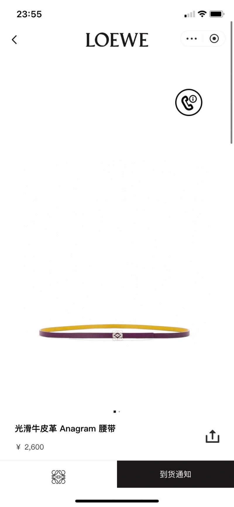 FreshLook Loewe Belts 296958