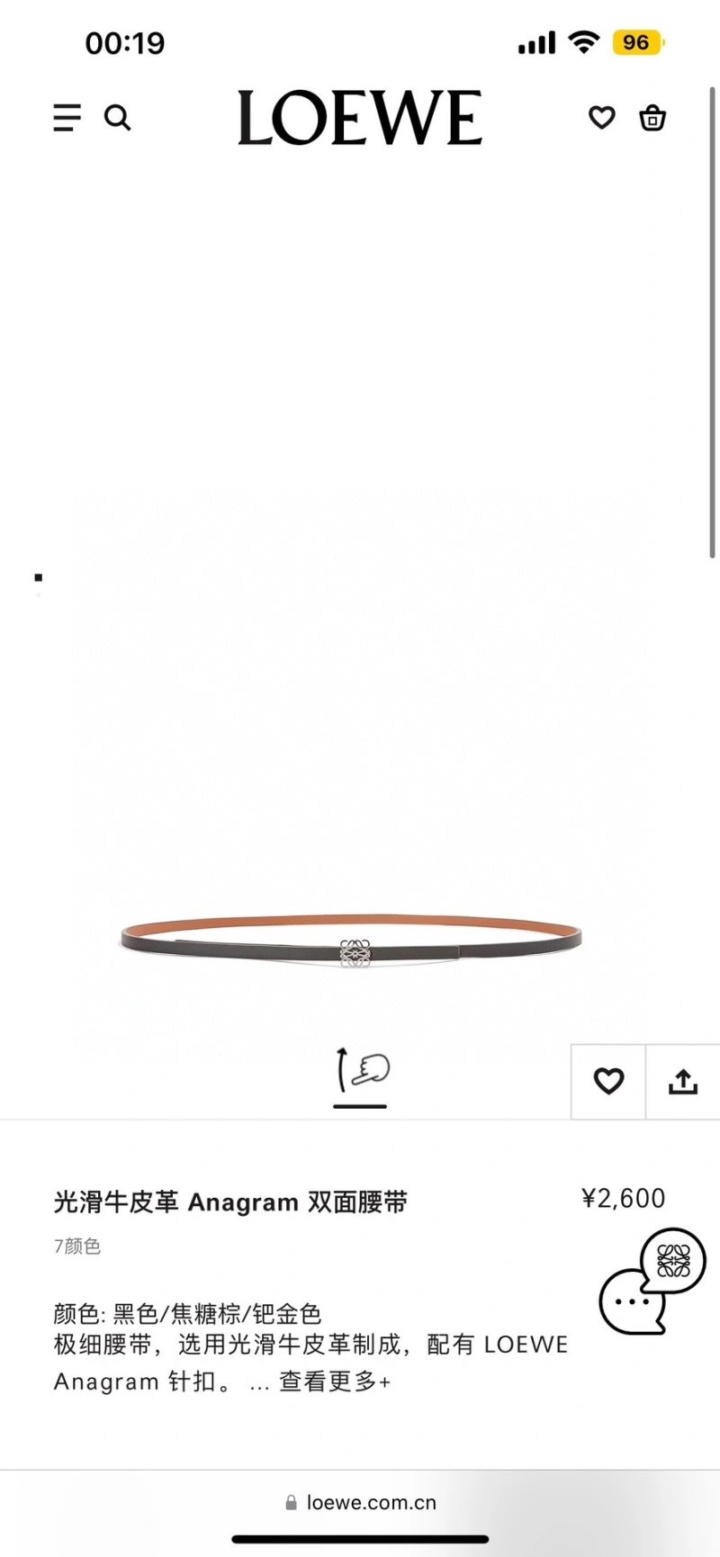 Loewe Belts Practical 296955