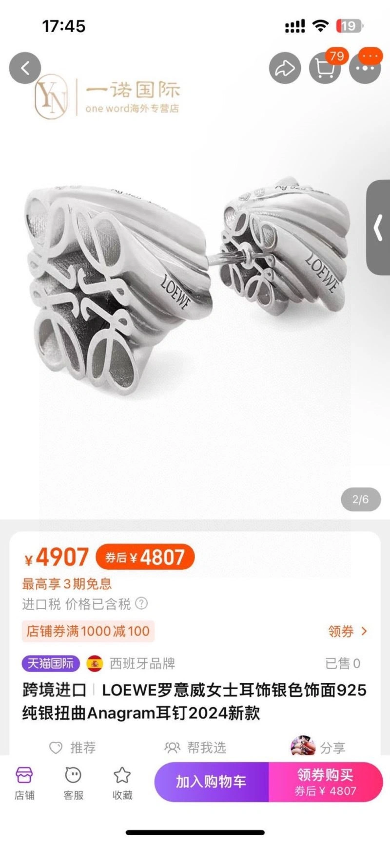 EasyCare Loewe Earrings 209252