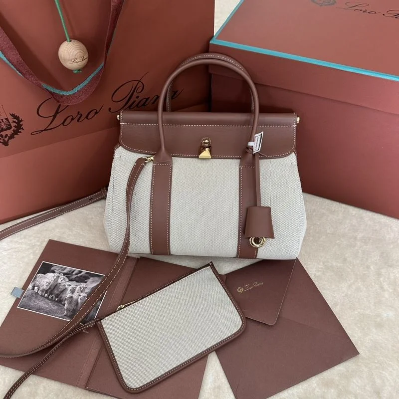 OdorResistant Loro Piana Top Handle Bags 43825