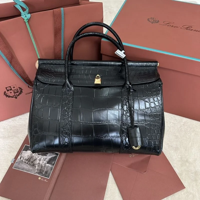 Effortless Loro Piana Top Handle Bags 43836