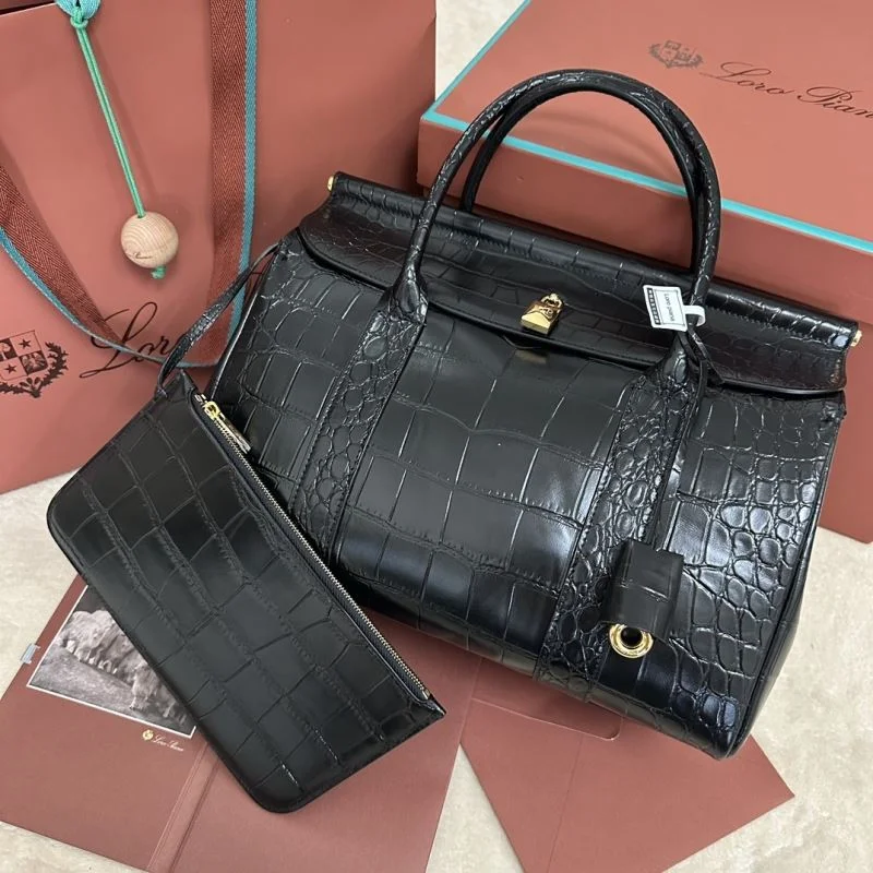 Effortless Loro Piana Top Handle Bags 43836