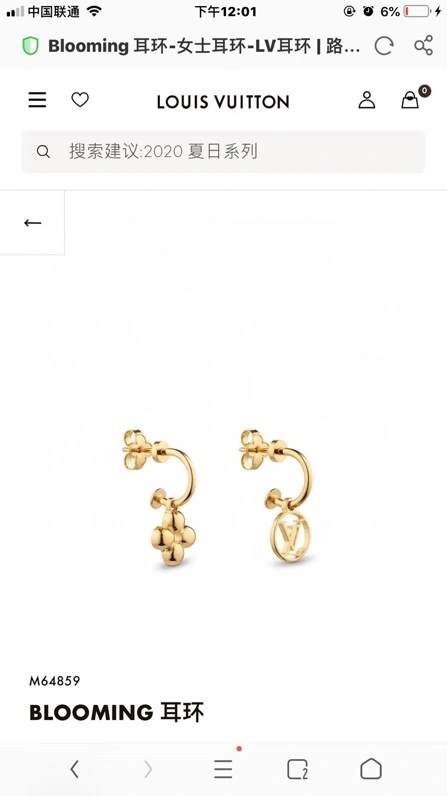 Louis Vuitton Earrings Packable 250599
