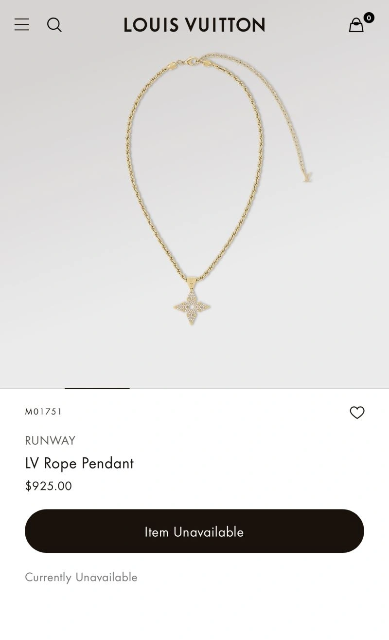 Effortless Louis Vuitton Necklaces 251363
