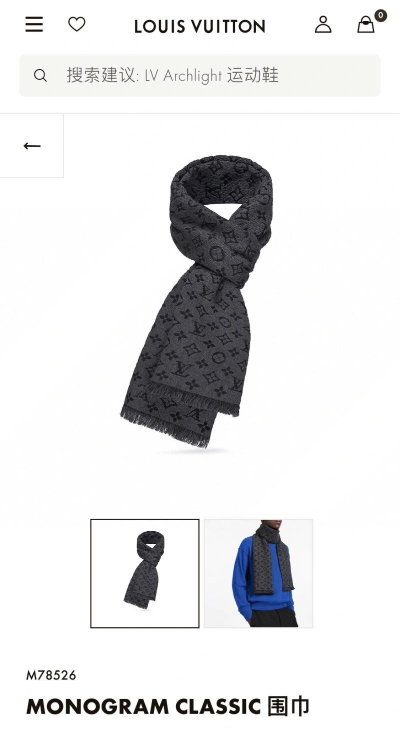 Louis Vuitton Scarf TimelessDesign 270892