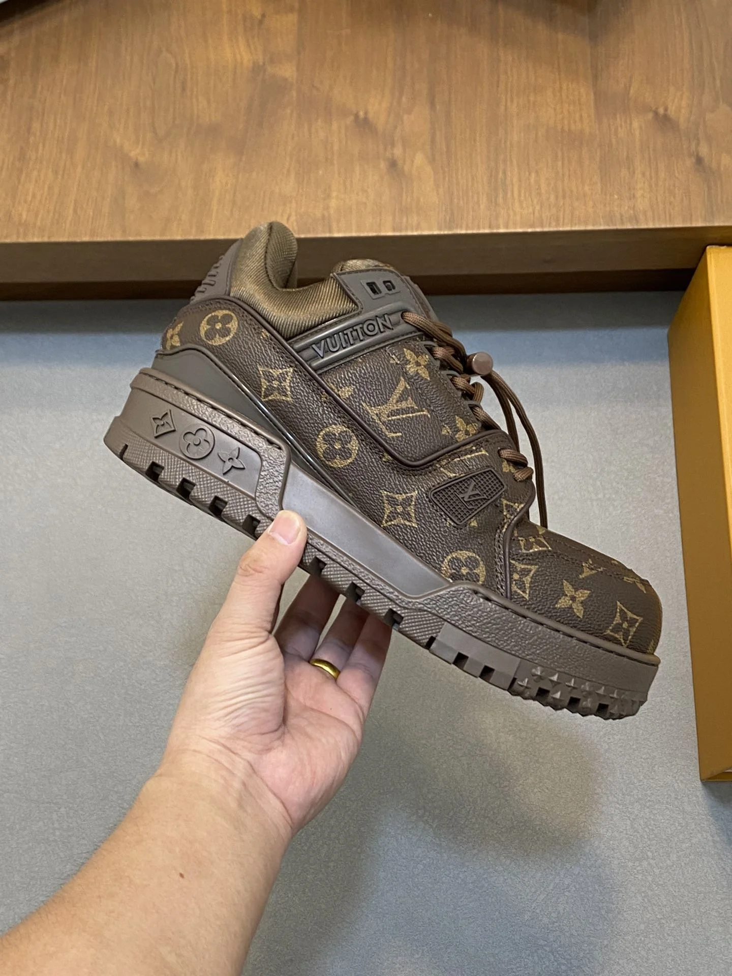 Minimalist Louis Vuitton Trainer Sneaker 31014