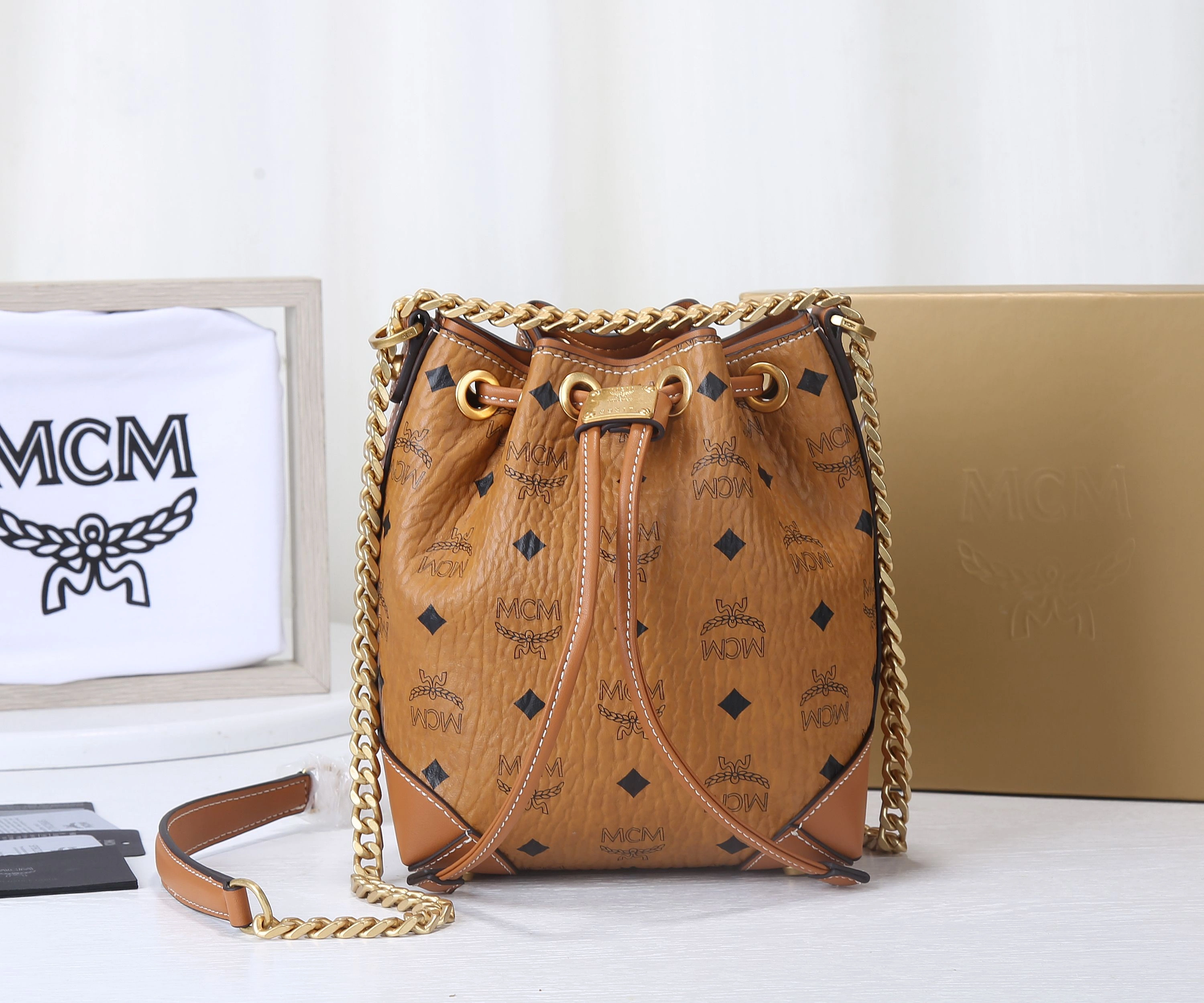 Sleek MCM Bucket Bags 90532
