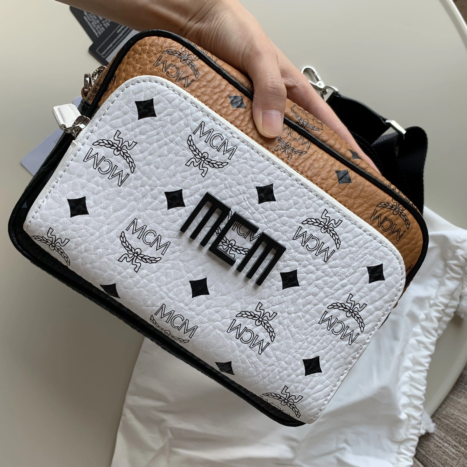 Stretchable MCM Satchel Bags 90464