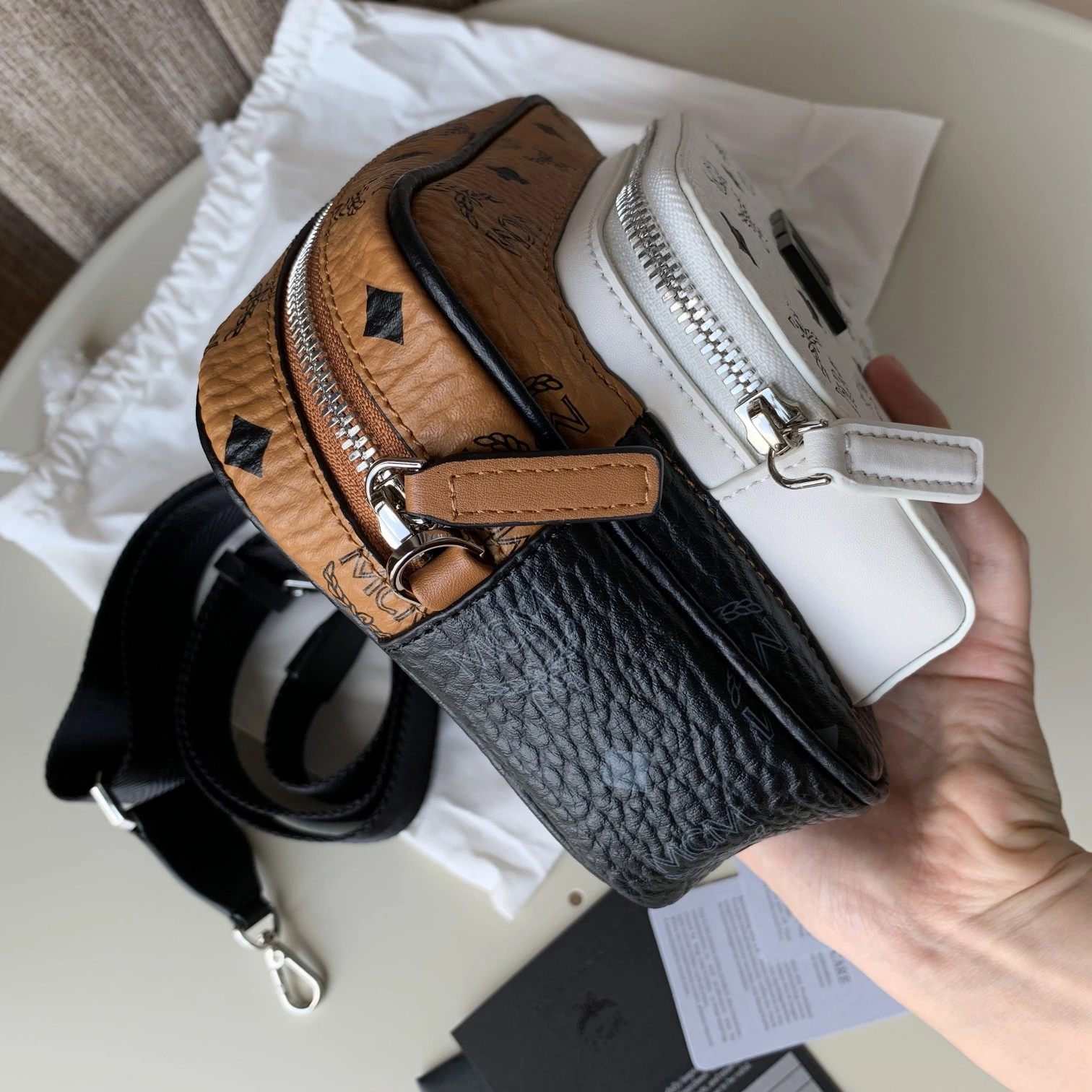 Stretchable MCM Satchel Bags 90464