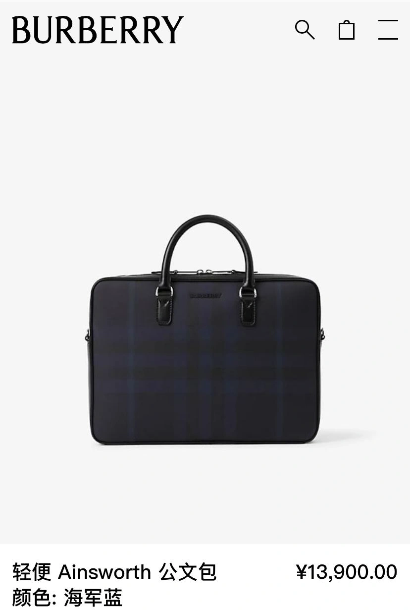 Mens Burberry Briefcases OdorResistant 93319