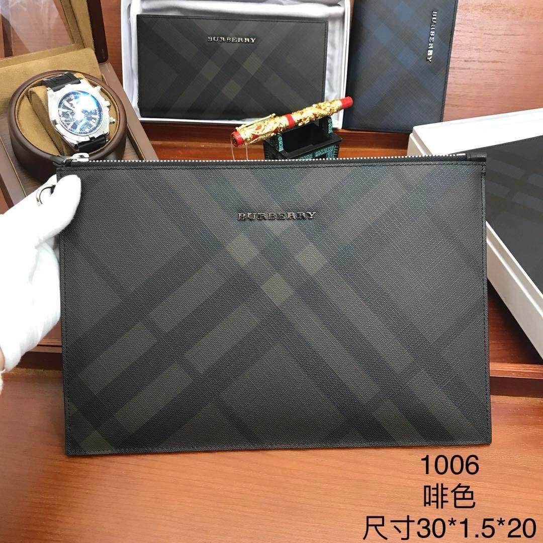 Mens Burberry Clutch Bags TimelessDesign 92255