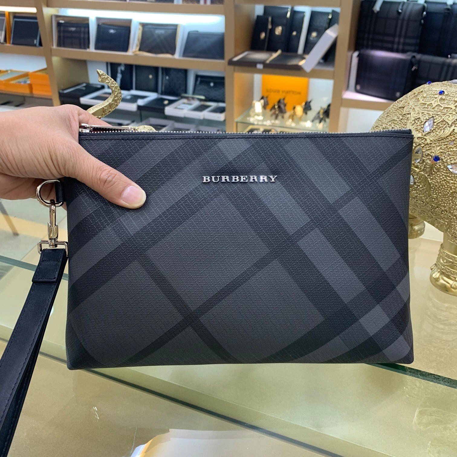 WrinkleFree Mens Burberry Clutch Bags 92293
