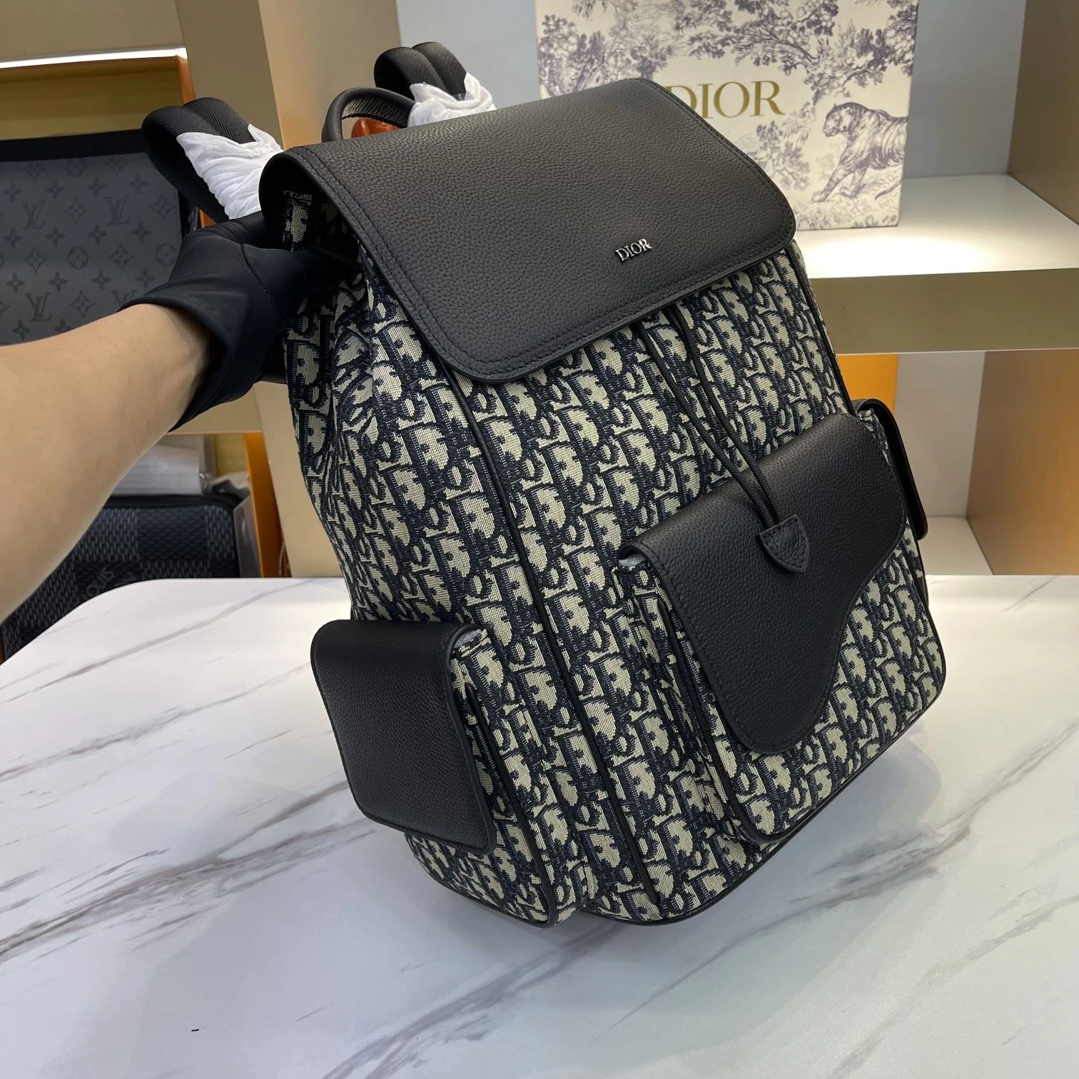 WaterResistant Mens Christian Dior Backpacks 92088