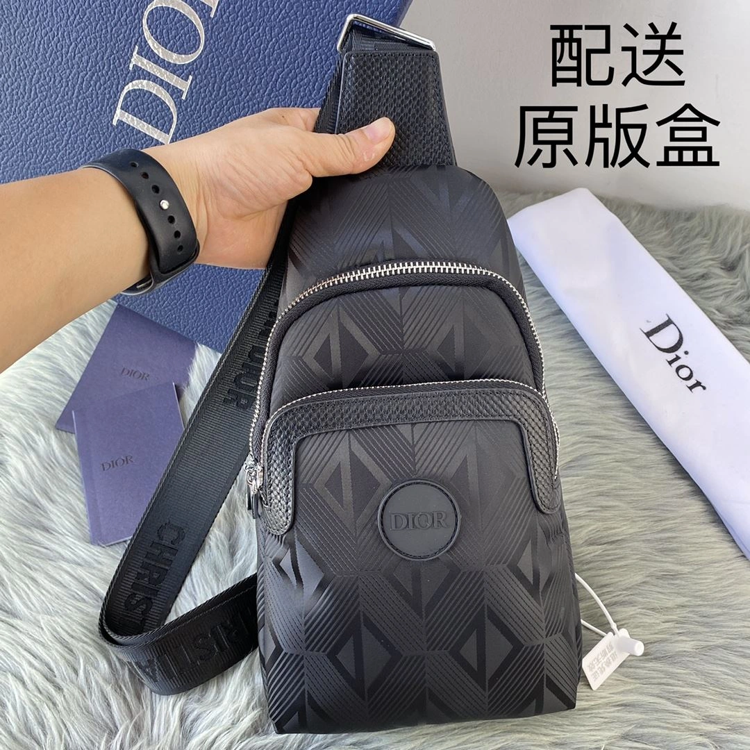 Mens Christian Dior Waist Chest Packs ZipUp 93176
