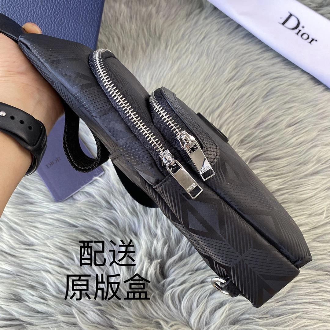 Mens Christian Dior Waist Chest Packs ZipUp 93176