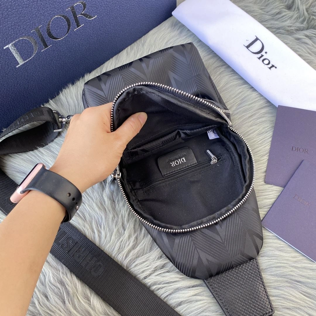 Mens Christian Dior Waist Chest Packs ZipUp 93176