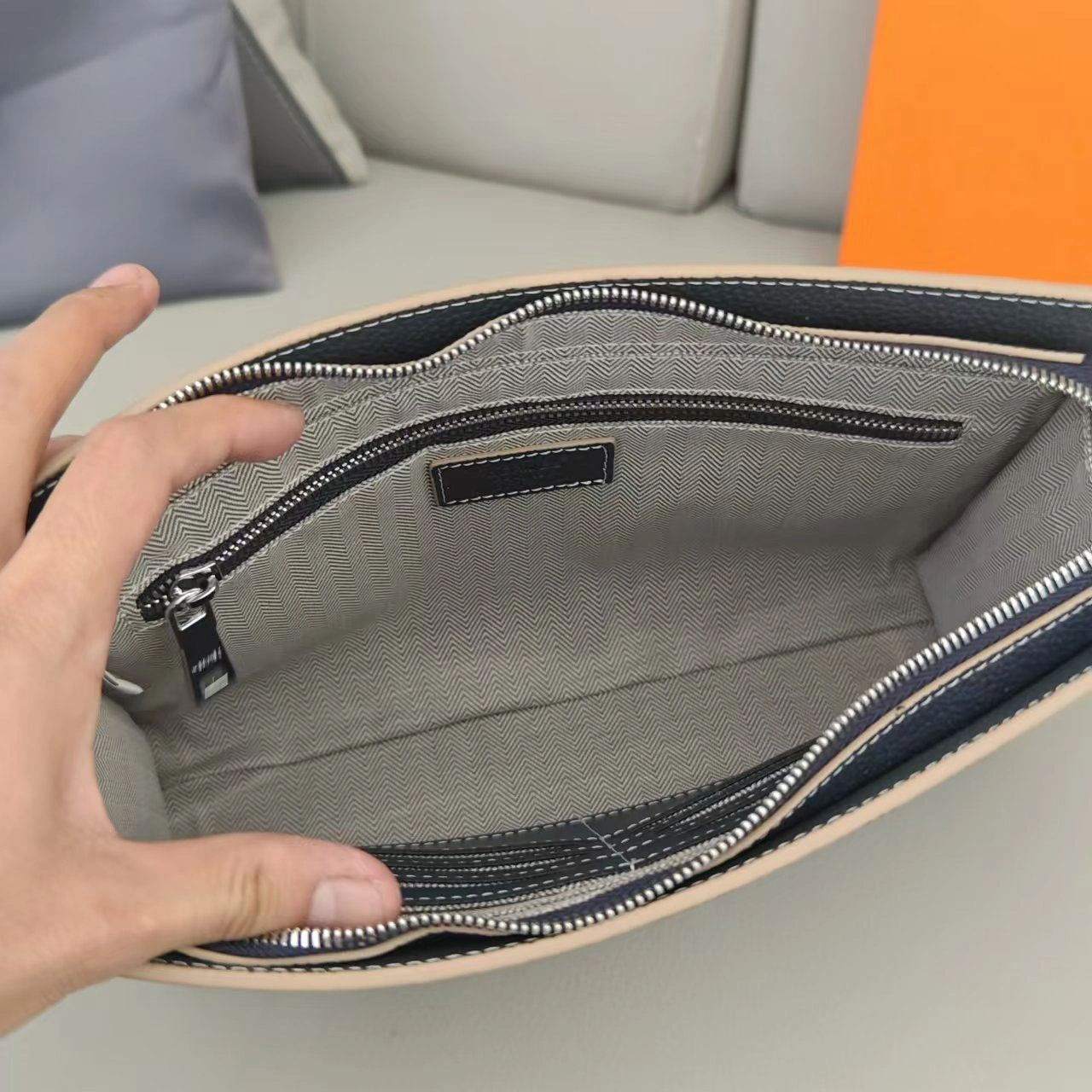 Compact Mens Hermes Clutch Bags 92874