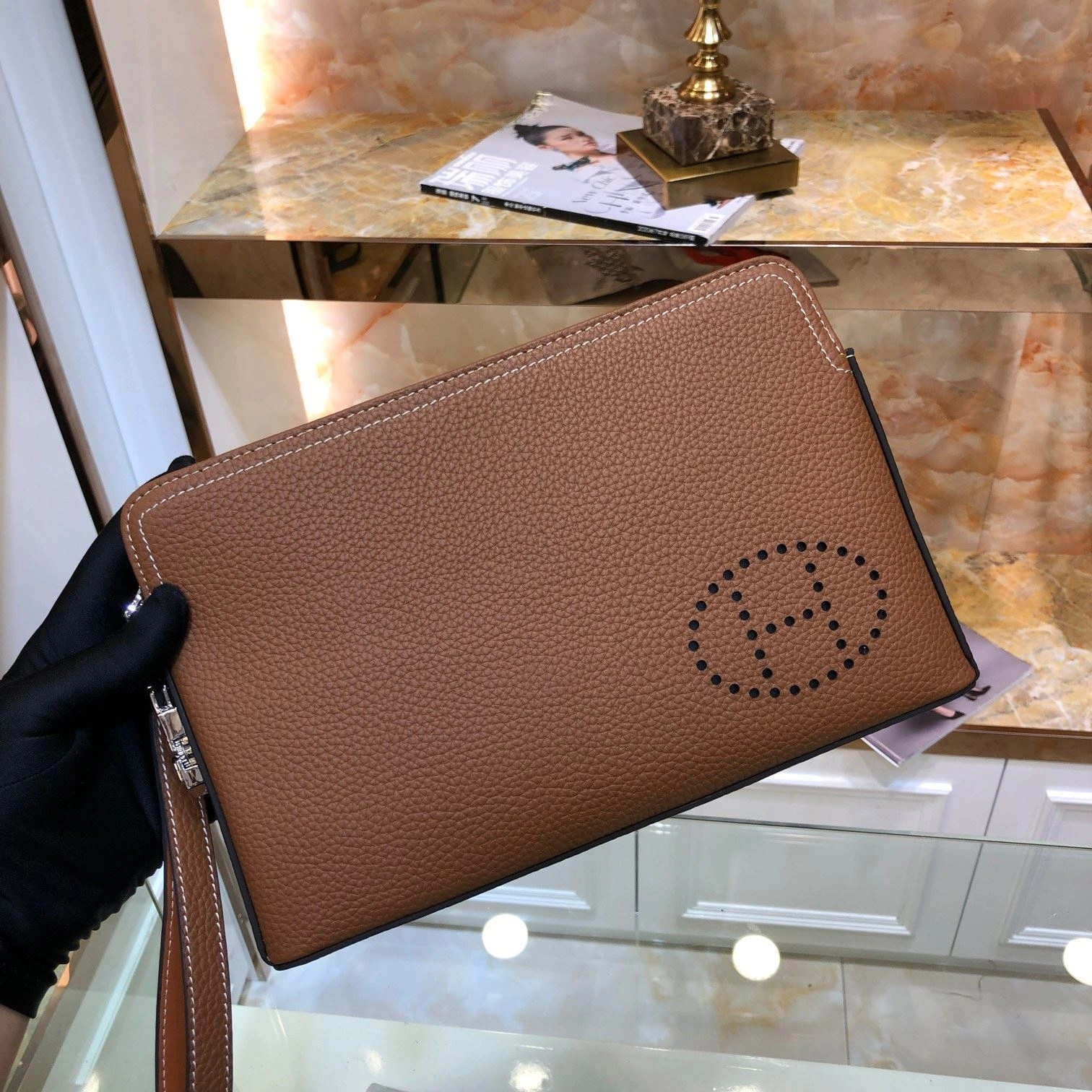 Mens Hermes Clutch Bags SmoothTexture 92949