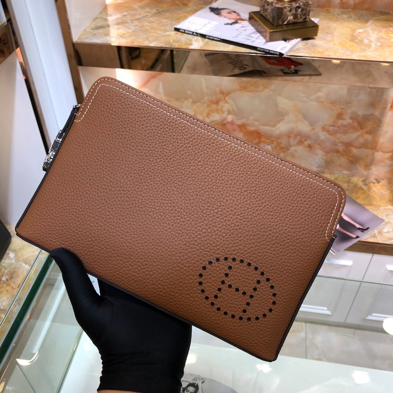 Mens Hermes Clutch Bags SmoothTexture 92949