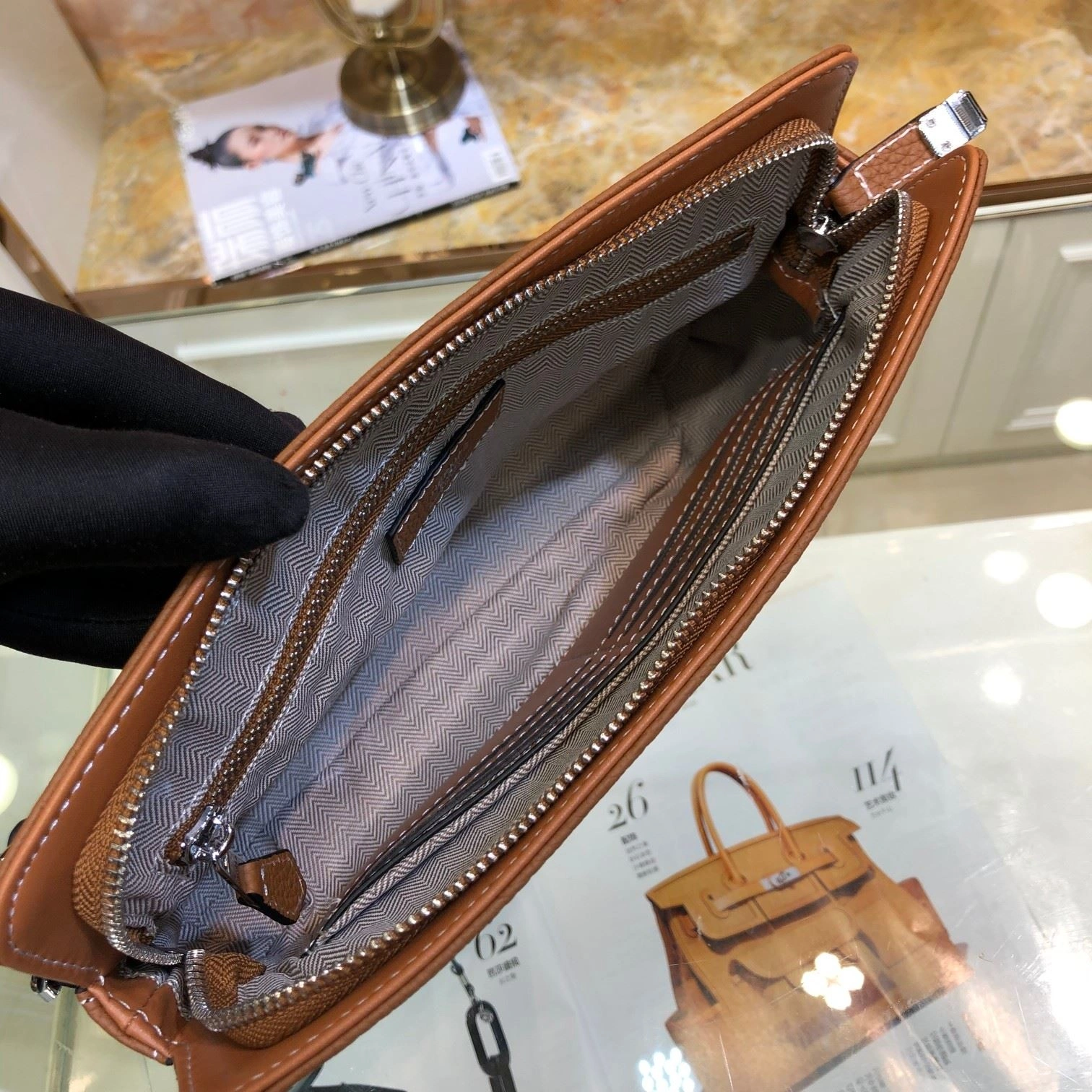 Mens Hermes Clutch Bags SmoothTexture 92949