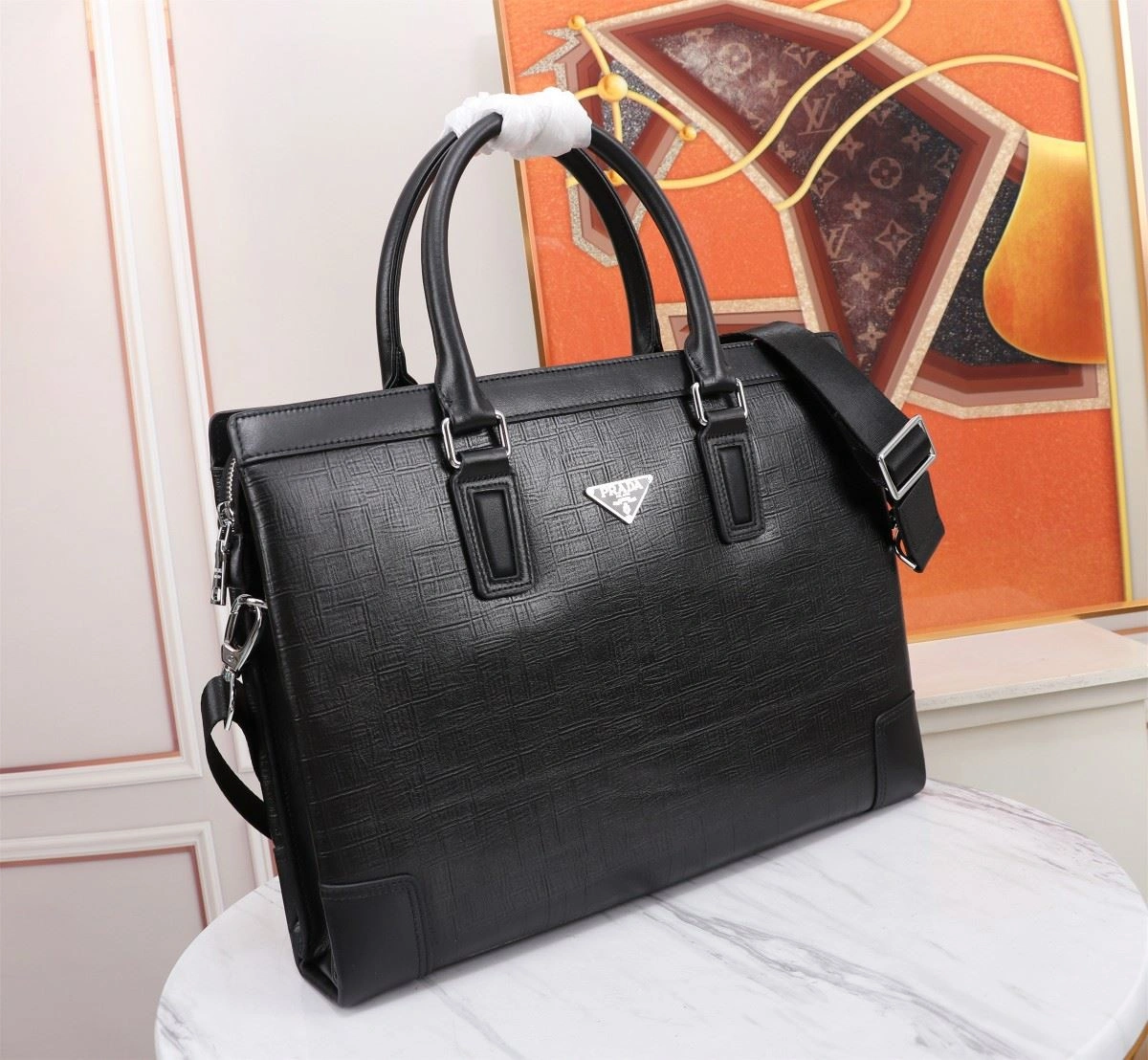 Mens Prada Briefcases Versatile 92431