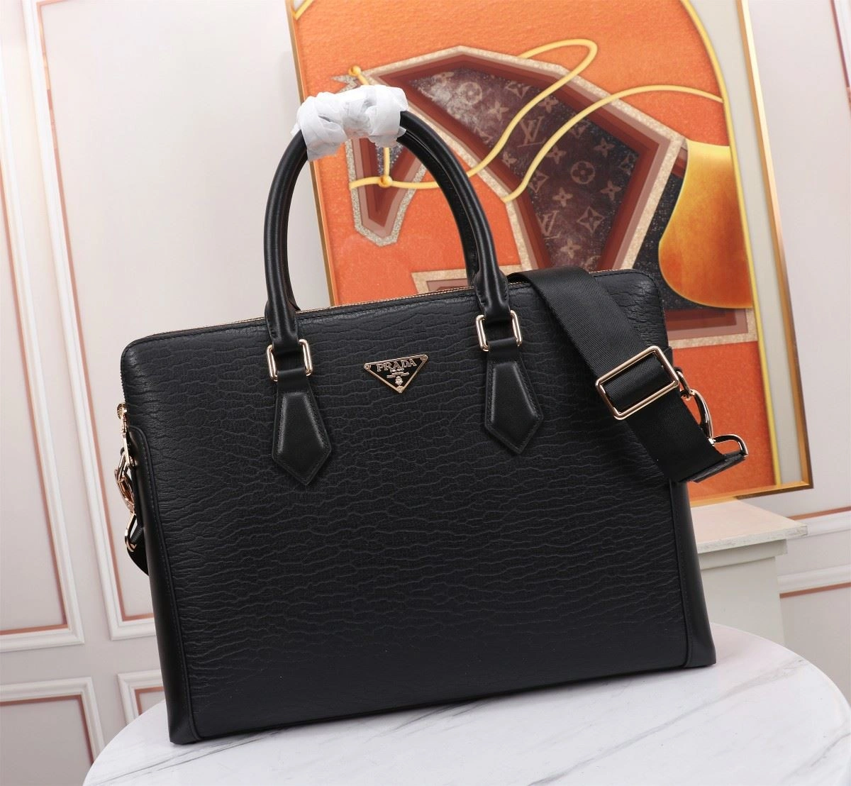 Mens Prada Briefcases SmoothTexture 92503