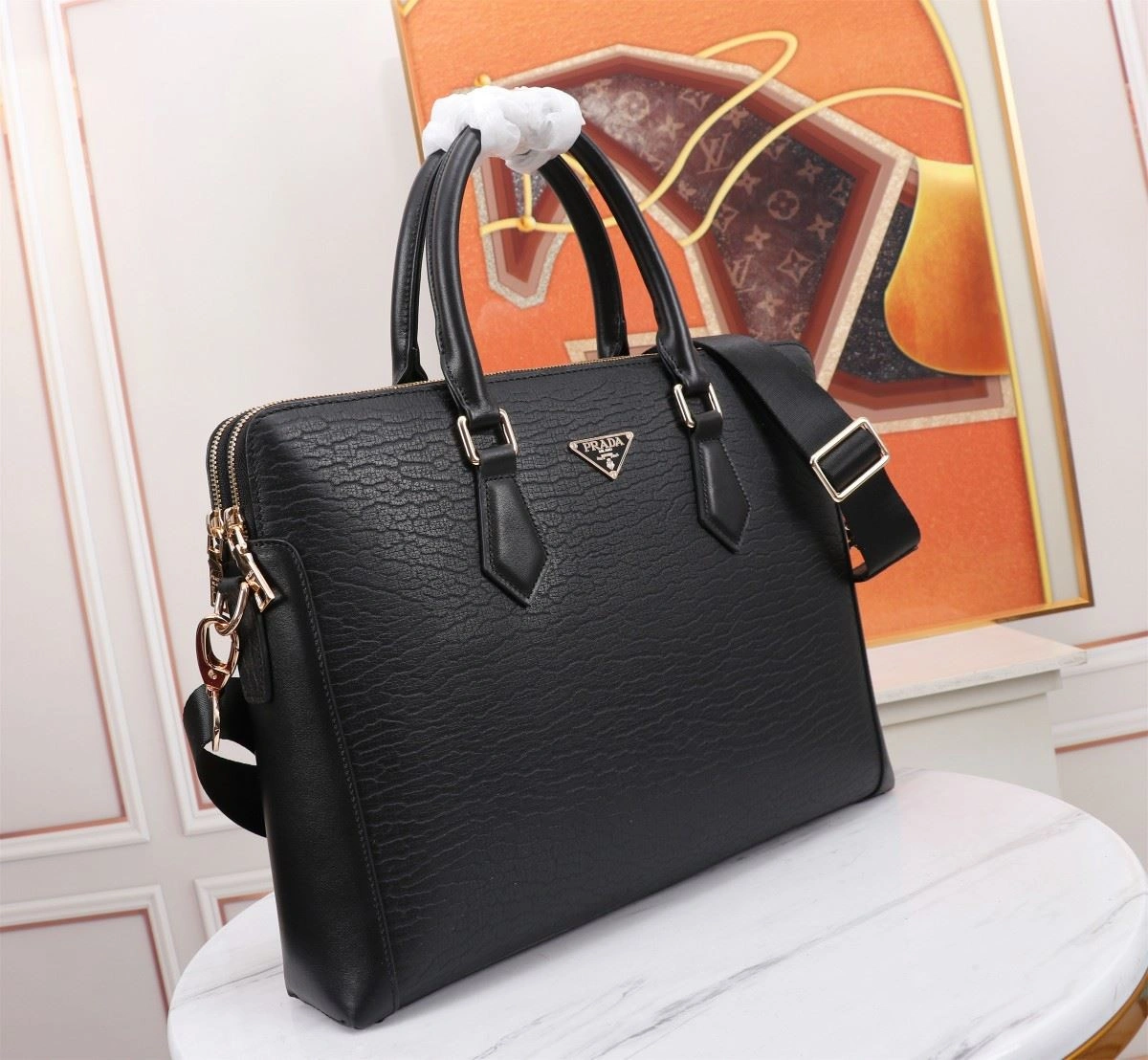 Mens Prada Briefcases SmoothTexture 92503