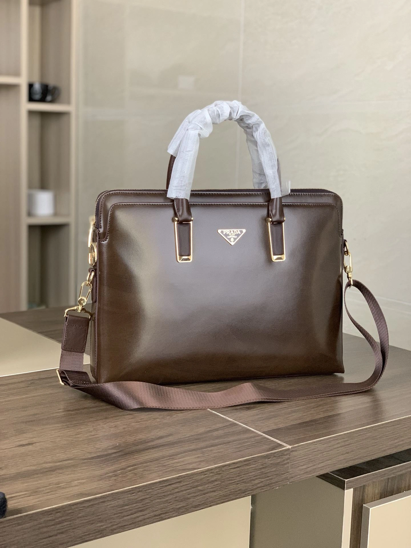 Mens Prada Briefcases TechFriendly 92442
