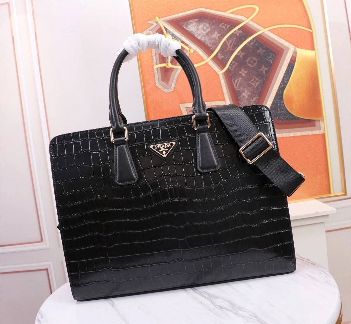 Mens Prada Briefcases SoftTouch 92390