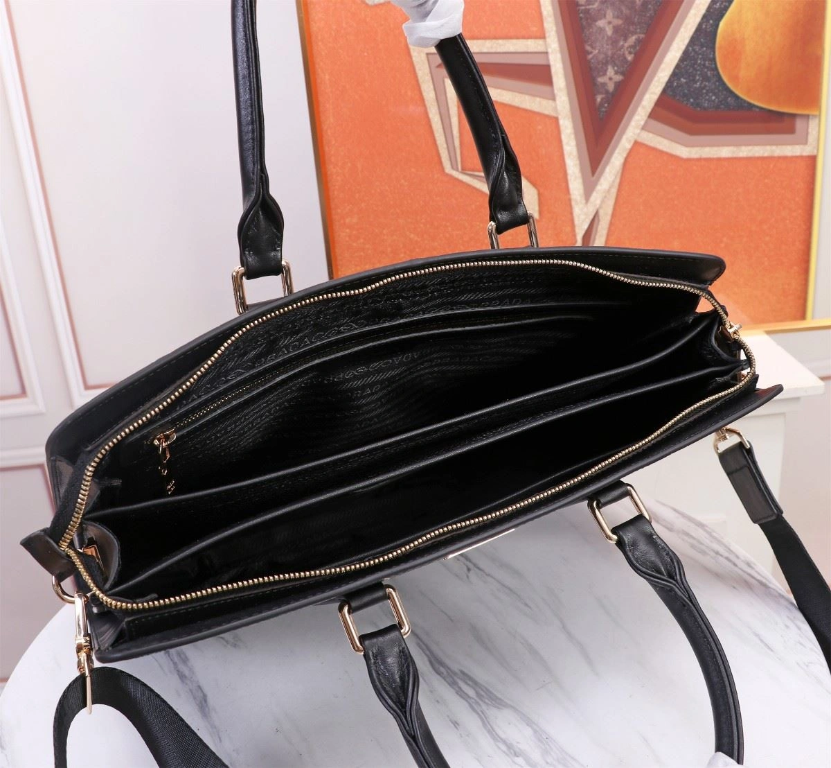 Mens Prada Briefcases SoftTouch 92390