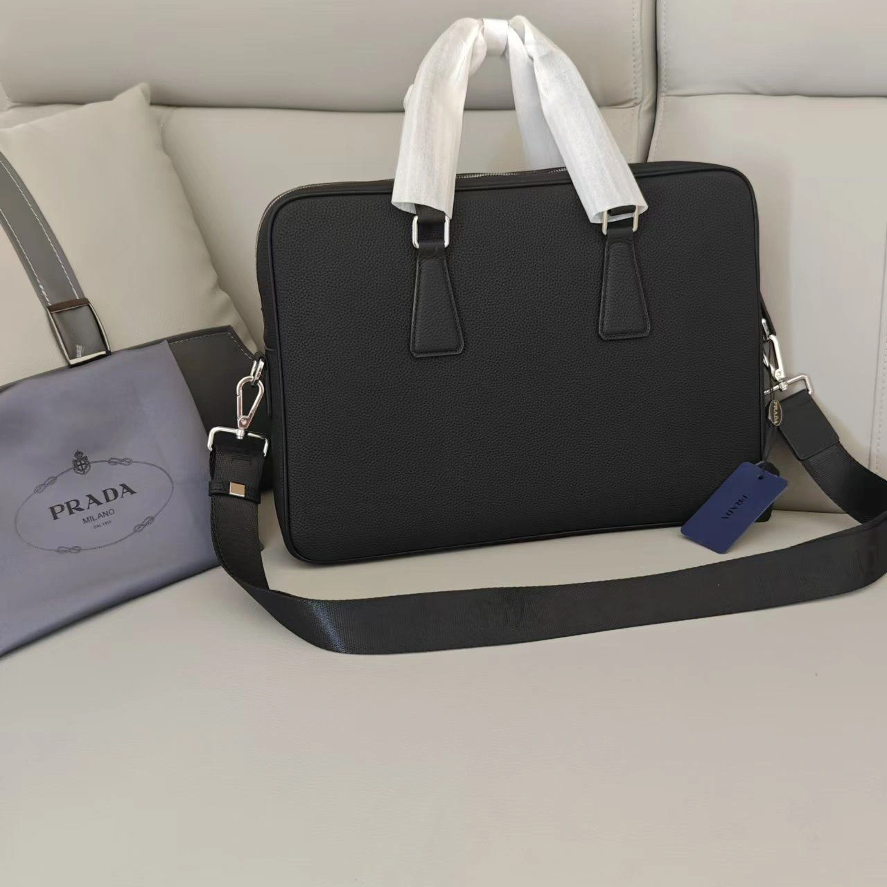 Breathable Mens Prada Briefcases 92387