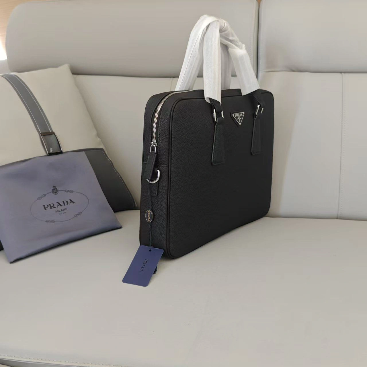 Breathable Mens Prada Briefcases 92387