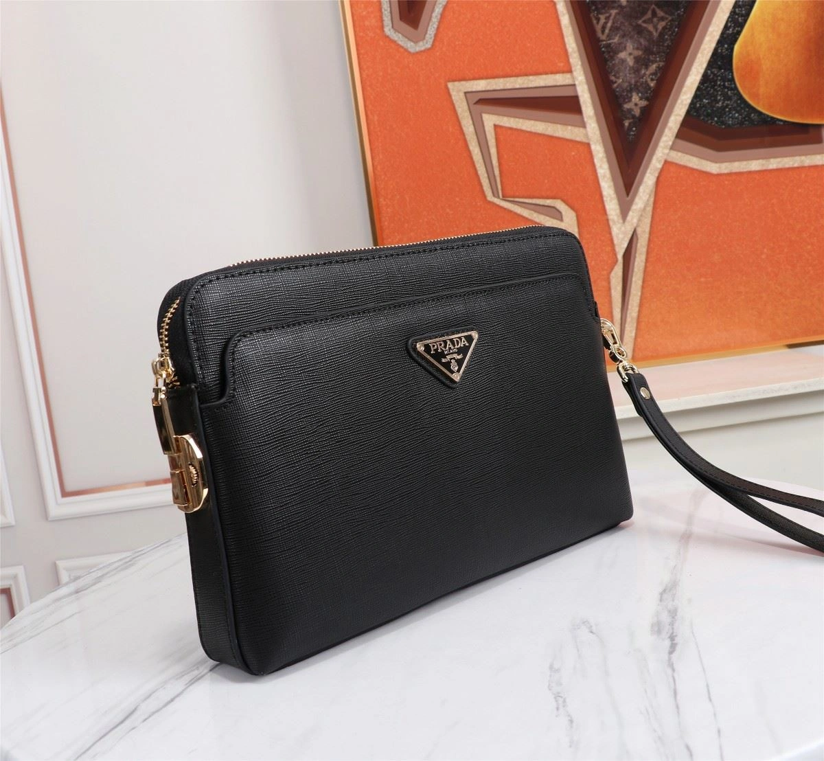 Mens Prada Clutch Bags Resilient 92412