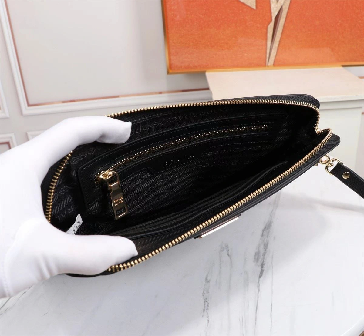 Mens Prada Clutch Bags Resilient 92412
