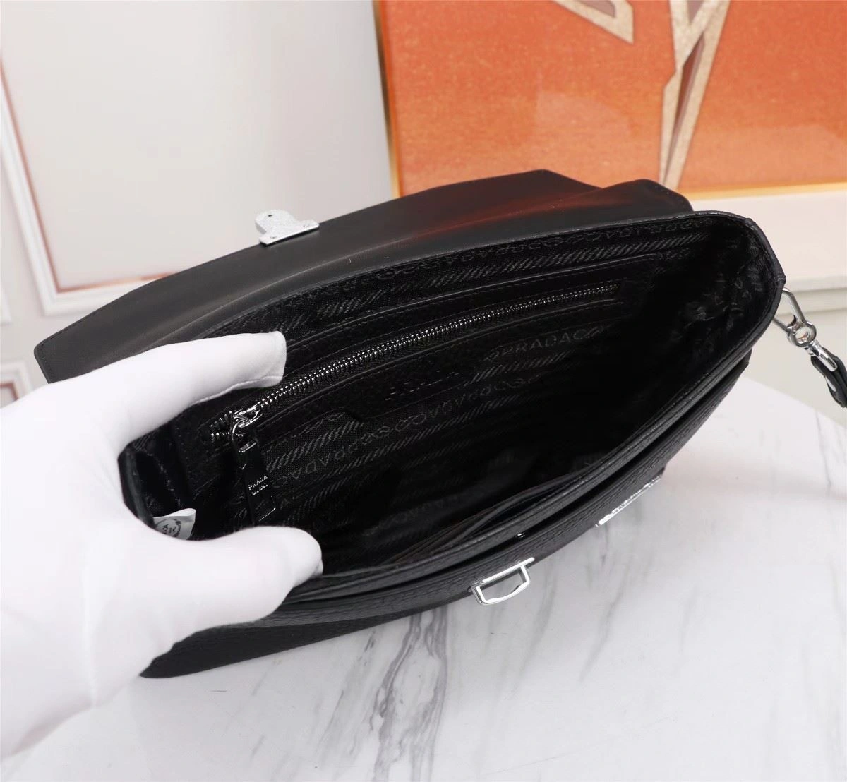 Mens Prada Clutch Bags Comfortable 92370